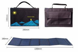 Portable Solar Panel Bag, Solar Charger, Power 12W, 15W, 20W, 30W, 40W, 50W, for Outdoors Camping Hiking Cycling, charging for iPad, iPhone, other digital products